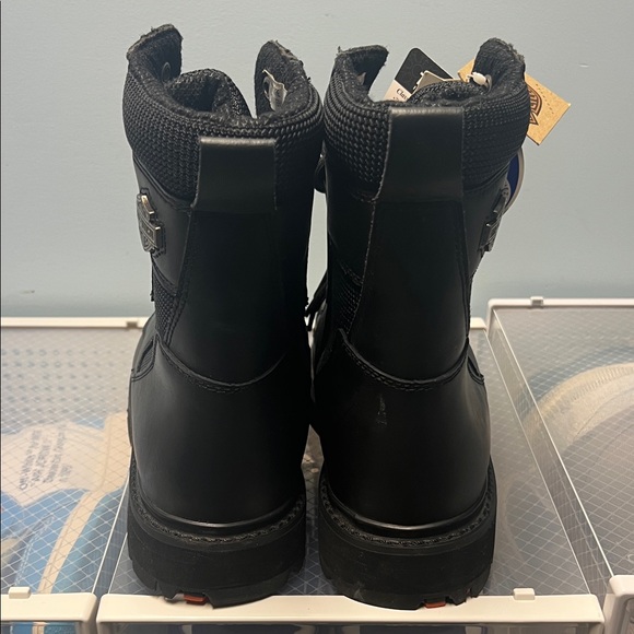 Harley-Davidson Lace Up Men's Size 9 Black Steel Toe Boots - Picture 11 of 13